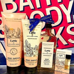 πΈNWT BBW βLOVEβ(Rose Vanilla)Body Set
